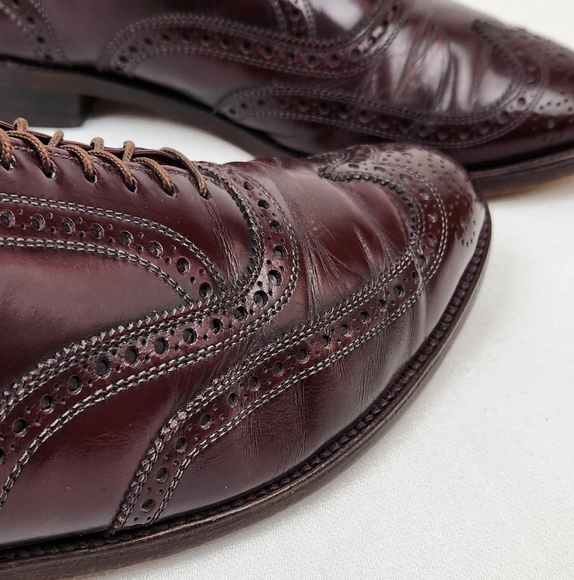 Allen Edmonds McAllister Cognac Leather Oxford Dress Shoes - Picture 12 of 12